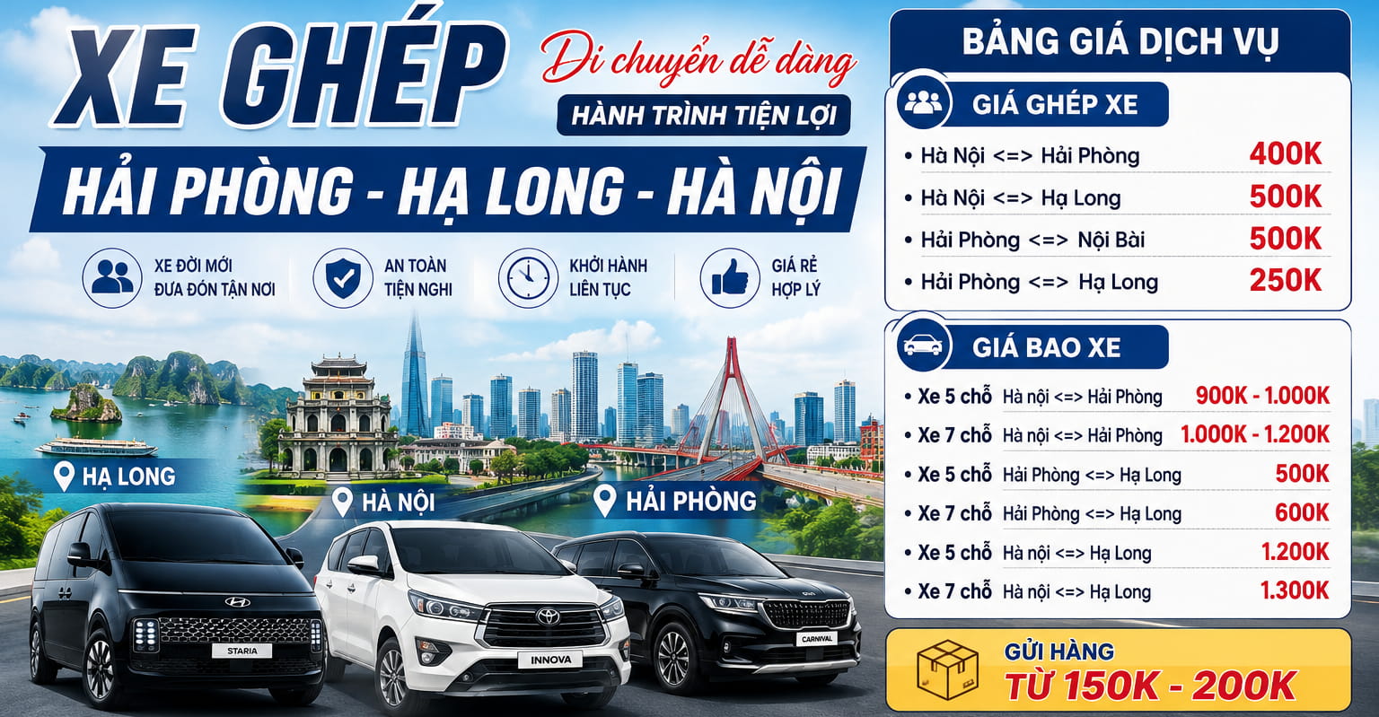 Xe Limousine Hải Phòng – Đưa đón sân bay Nội Bài 24/7